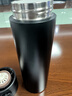 富光彈蓋保溫杯便攜男女高顏值喝水杯保溫杯陶瓷內膽茶杯保溫保冷杯子 黑色480ml 曬單實(shí)拍圖