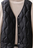 雅鹿2025秋冬新款輕薄羽絨服內膽女馬甲內搭保暖修身坎肩背心輕暖外套 黑色 2XL 推薦130-145斤 曬單實(shí)拍圖