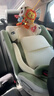 Prigel舒安pro新生嬰幼兒寶寶兒童安全座椅可坐可躺車(chē)載汽車(chē)用0-6-12歲 舒安pro 奶油青提(不窩脖設計+單手旋轉+175°大躺角) 曬單實(shí)拍圖