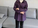 梵花秀（fanhuaxiu）中年媽媽裝外套新款闊太太時(shí)尚洋氣薄款風(fēng)衣中老年女裝春秋上衣 紫色 高品質(zhì)風(fēng)衣 2XL 建議穿120-135斤 曬單實(shí)拍圖