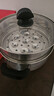 炊大皇304不銹鋼湯鍋+蒸屜 湯蒸燉鍋蒸鍋雙耳煮粥煮面 22cm 電磁爐通用 曬單實(shí)拍圖