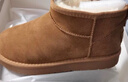 紅蜻蜓雪地靴女秋冬加絨百搭棉鞋保暖短靴女靴WLC43470棕色36 曬單實(shí)拍圖