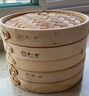 黃一府（HUANG YI FU）竹制蒸籠蒸格蒸屜蒸小籠包子饅頭竹編籠屜家用套裝 29CM加深二籠一蓋 曬單實(shí)拍圖