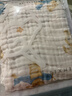嫚熙（EMXEE）嬰兒紗布浴巾純棉寶寶新生兒童大尺寸浴巾 夢(mèng)幻樂(lè )園 110×110cm 曬單實(shí)拍圖