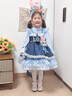 G.duck小黃鴨洛麗塔公主裙女童生日禮服春秋兒童連衣裙朱迪兔子警官服裝 裙子帶拖尾+兔子掛件 100 100碼建議90-100cm3-4歲 曬單實(shí)拍圖