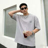 名創(chuàng  )優(yōu)品（MINISO）重磅短袖t恤男夏季2026新款休閑慵懶風(fēng)圓領(lǐng)華夫格半袖 淺灰 3XL 曬單實(shí)拍圖