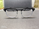 蔡司（ZEISS）鏡片近視眼鏡框男半框防藍光輻射可配帶散光度數眼睛女鈦合金鏡架 升級鈦材 黑銀 配colorein鏡片1.56防藍光 0-600度 曬單實(shí)拍圖