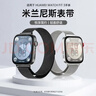 斯泰克適用于華為watch fit4/3表帶磁吸米蘭尼斯fit3手表手環(huán)腕帶替換表鏈金屬配件透氣米蘭銀 曬單實(shí)拍圖