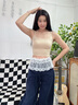 浪莎吊帶背心女自帶胸墊隱形粉底液內衣美背文胸一體式背心吊帶抹胸 曬單實(shí)拍圖