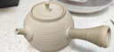 九土陶瓷側把煮茶壺提梁壺日式復古風(fēng)耐溫泥茶壺家用圍爐煮茶可明火 矮款米白煮茶壺 曬單實(shí)拍圖