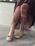 啄木鳥(niǎo)平底瑪麗珍女鞋2026新款春夏淺口蛋卷孕婦豆豆鞋軟底不累腳單鞋女 米杏色 37 (235mm) 曬單實(shí)拍圖