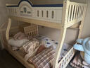 圣伯頓【免費安裝】?jì)和舷麓矊?shí)木高低床雙層床上下鋪床兩層木床子母床 梯柜+書(shū)架+雙抽+床墊 上130下150 曬單實(shí)拍圖