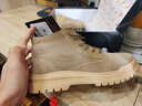 Jeep吉普馬丁靴男鞋春季新款復古防滑工裝鞋男高幫加絨加厚保暖棉鞋男 駝色 單層 【標準皮鞋碼】 41 曬單實(shí)拍圖