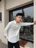 紅豆（Hodo）長袖襯衫男春夏季透氣寬松外套男冰絲涼感速干衣服男裝白色XL 曬單實拍圖