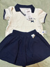 迷你巴拉巴拉短袖套裝女童速干學(xué)院風(fēng)短褲兩件套夏季【涼感抑菌】 珍珠白10201 90 曬單實(shí)拍圖