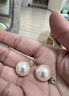 ZF-DRAkoya人造極光女神圓形仿珍珠耳環(huán)999純銀新2026流行大仿珍珠耳環(huán) 生日禮物女士-6mm耳釘款 曬單實(shí)拍圖