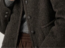 玖姿·安娜蔻千金瑪德琳單排扣圓領(lǐng)羊毛短大衣雙面呢女2025冬季新款 黑灰 XL 曬單實(shí)拍圖