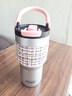 世大家保溫杯女士水杯ins風(fēng)高顏值不銹鋼咖啡杯學(xué)生便攜大容量吸管杯 曬單實(shí)拍圖