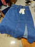 茵曼梨渦系列小心機開(kāi)衩牛仔半身裙女夏季新款高腰純棉裙子 牛仔藍 S 曬單實(shí)拍圖
