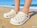 【CROCS同款】洞洞鞋男女時(shí)尚厚底增高夏季卡駱馳同款涼鞋戶(hù)外 米色 40 -41 曬單實(shí)拍圖