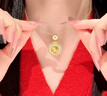 央創(chuàng  )時(shí)尚平安扣和田玉吊墜項鏈女款馬年本命年女生生日禮物女士送媽媽老婆 曬單實(shí)拍圖