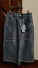 茵曼【萊賽爾】復古牛仔半身裙2026夏季新款高腰顯瘦a字中長(cháng)牛仔裙 牛仔藍 M 曬單實(shí)拍圖