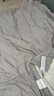無(wú)印良品A類(lèi)10%大豆纖維空調被子被芯夏涼被雙人 200*230cm【奶昔白拼灰】 曬單實(shí)拍圖