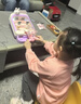 伊貝智兒童益智玩具女孩男孩打彈珠球游戲機小孩生日禮物三3-4-5-6-12歲 紫-45彈珠+禮盒 鍛煉反應思維能力益智玩具圣誕節禮物 曬單實(shí)拍圖