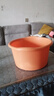 泡腳桶家用洗腳盆2025新款加厚養生泡腳盆女士養生按摩足浴腳盆 香腸嘴-橘子橙泡腳桶（腳部按摩SPA） 曬單實(shí)拍圖