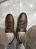 老爺車(chē)鞋子男款休閑運動(dòng)真皮皮鞋新款舒適板鞋 CPZ7773 棕色 39 曬單實(shí)拍圖