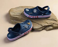 卡駱馳（CROCS）洞洞鞋貝雅卡駱班輕便耐磨一腳蹬休閑鞋|205089 深藍/辣椒紅-4CC 44 (280mm) 曬單實(shí)拍圖
