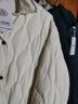 波司登（BOSIDENG）輕薄羽絨服女短款90絨襯衫領(lǐng)商務(wù)寬松顯瘦保暖外套 奶油淺米7392 L 170/92A 體重約140-150斤 曬單實(shí)拍圖