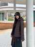 波司登（BOSIDENG）26春季女士鴨絨時(shí)尚短款連帽三防輕薄百搭羽絨服B260135002 焦糖咖色7637-三防面料 M 165/88A 體重約110-120斤 曬單實(shí)拍圖