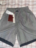 BJHG不計后果條紋慵懶休閑短褲男夏季潮牌新款度假風(fēng)百搭沙灘五分褲女 石墨黑 L 曬單實(shí)拍圖