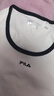FILA 斐樂(lè )官方女裝短袖T恤2026新款夏季U型領(lǐng)修身簡(jiǎn)約短裝上衣 云菇白-WT L 170/88A/L 曬單實(shí)拍圖