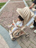 京物嬰兒推車(chē)可坐可躺0-3歲3口袋推車(chē)可折疊帶減震寶寶遛娃車(chē)神器輕便 棕奶咖【一鍵收車(chē)+雙向推+蚊帳+禮包】 不知道怎么選，就選京物質(zhì)選 曬單實(shí)拍圖