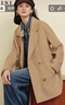 詩(shī)凡黎（‘S EIFINI）【人生大衣】100%散毛染綿羊毛雙面呢大衣25秋冬新款高性?xún)r(jià)比外套 【中長(cháng)款】卡其色預售[3月21日]發(fā) S 曬單實(shí)拍圖