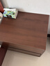 床頭柜實(shí)木邊柜簡(jiǎn)約現代臥室出租房用床頭收納柜置物架 實(shí)木板【雙抽】胡桃色50cm 曬單實(shí)拍圖