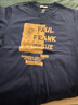 大嘴猴（paul frank）短袖t恤男夏季潮重磅純棉短袖男士拼接撞色寬松男裝 寶藍色 2XL 曬單實(shí)拍圖