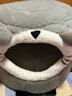 嬉皮狗貓窩封閉式四季通用貓房子貓床幼貓冬季保暖貓屋可拆洗墊子寵物窩 灰色龍貓【搭配毛毯】 M-【15斤內貓咪】92%寵主的選擇 曬單實(shí)拍圖