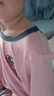 上寶麥春夏兒童連體睡衣長(cháng)袖蘭精莫代爾薄款男女童家居服 漿果粉 110碼 曬單實(shí)拍圖