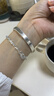 999足銀小魚(yú)魚(yú)形盤(pán)纏銀圈手鏈女新中式銀飾簡(jiǎn)約百搭疊戴手串七夕 足銀小魚(yú)魚(yú)手鏈+精美禮盒 曬單實(shí)拍圖