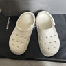 樸西兒童洞洞鞋夏季居家透氣舒適軟彈輕盈靜音洗澡防滑加厚耐磨涼鞋女 奶白色（透氣舒適洗澡防滑加厚耐磨） 30 （200mm） 曬單實(shí)拍圖