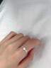 芯奢S999純銀戒指女士輕奢五瓣花可調節單戒足銀紀念日禮物送女友老婆 銀光花漾戒指 曬單實(shí)拍圖