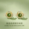 周百福 如意銀耳釘女和田玉輕奢高級感耳環(huán)女款生日禮物送女友 曬單實(shí)拍圖