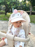 圖涂丫寶寶防曬帽兒童帽子遮陽(yáng)帽男寶123歲大帽檐春夏季嬰幼兒太陽(yáng)帽秋 甜粉兔 50碼：帽圍（46-50cm）建議1-3歲 曬單實(shí)拍圖