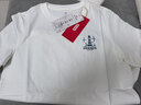 京東京造兒童t恤男5A抑菌新疆棉圓領(lǐng)衣服男裝打底衫印花 白色140 曬單實(shí)拍圖