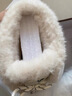 駱駝（CAMEL）熔巖雪地靴女懶人毛毛鞋冬季增高防寒休閑靴 L25W577050 米色 36 曬單實(shí)拍圖
