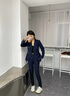 伊婭莎條紋小西裝外套女職業(yè)裝套裝時(shí)尚氣質(zhì)商務(wù)正裝通勤西服工裝工作服 藍條西裝+褲子 M 建議90-100斤 曬單實(shí)拍圖