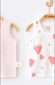 貝瑞加（Babyprints）兒童背心2件幼兒園男女寶寶午睡內衣夏季純棉打底上衣 粉100 曬單實(shí)拍圖